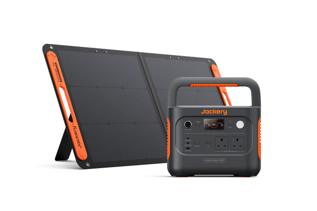 Jackery solar generator 1000 v2 with new 100w solar panel 650x